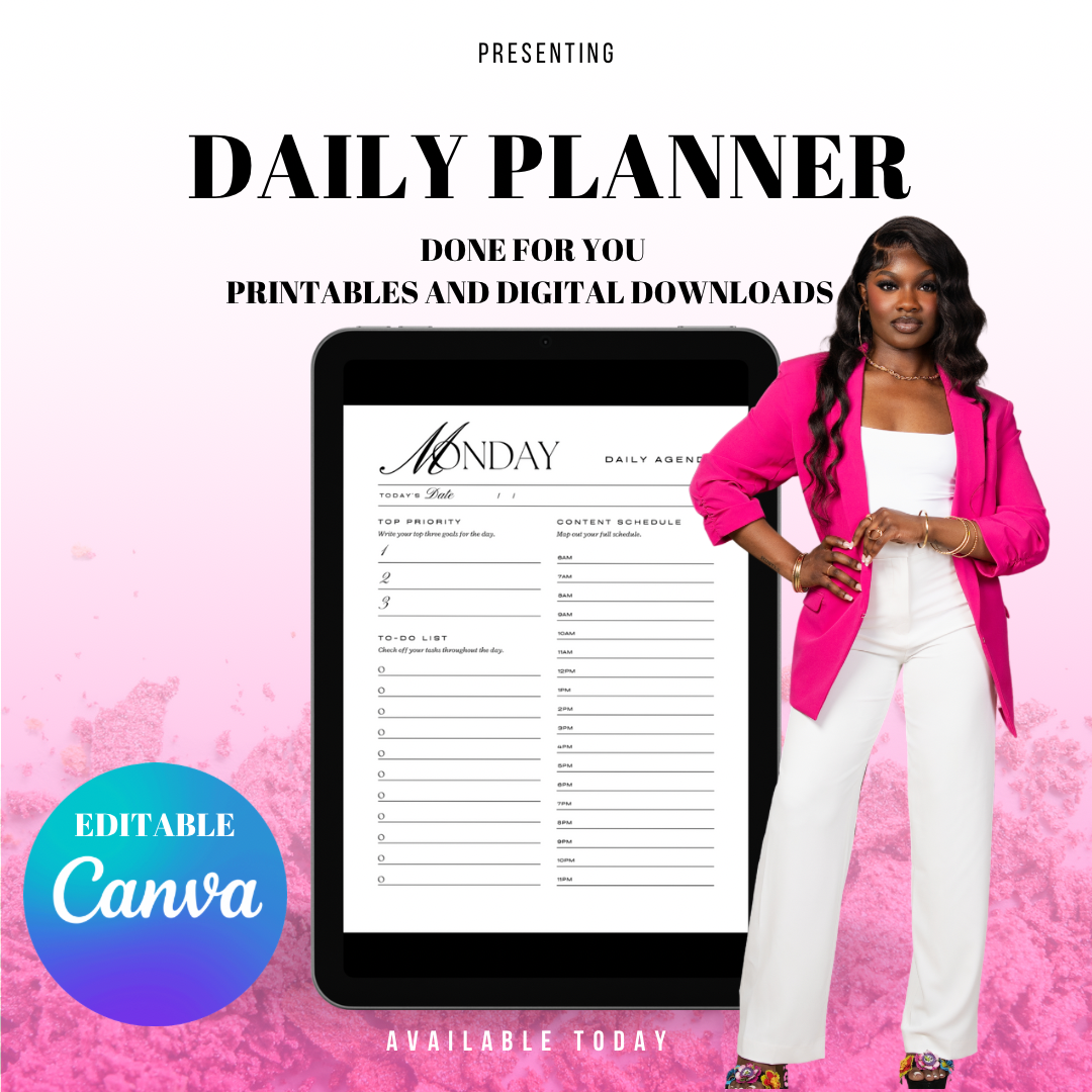 Printable: DONE FOR YOU Daily Planner